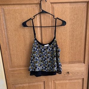 Floral Crop Top Tank Top